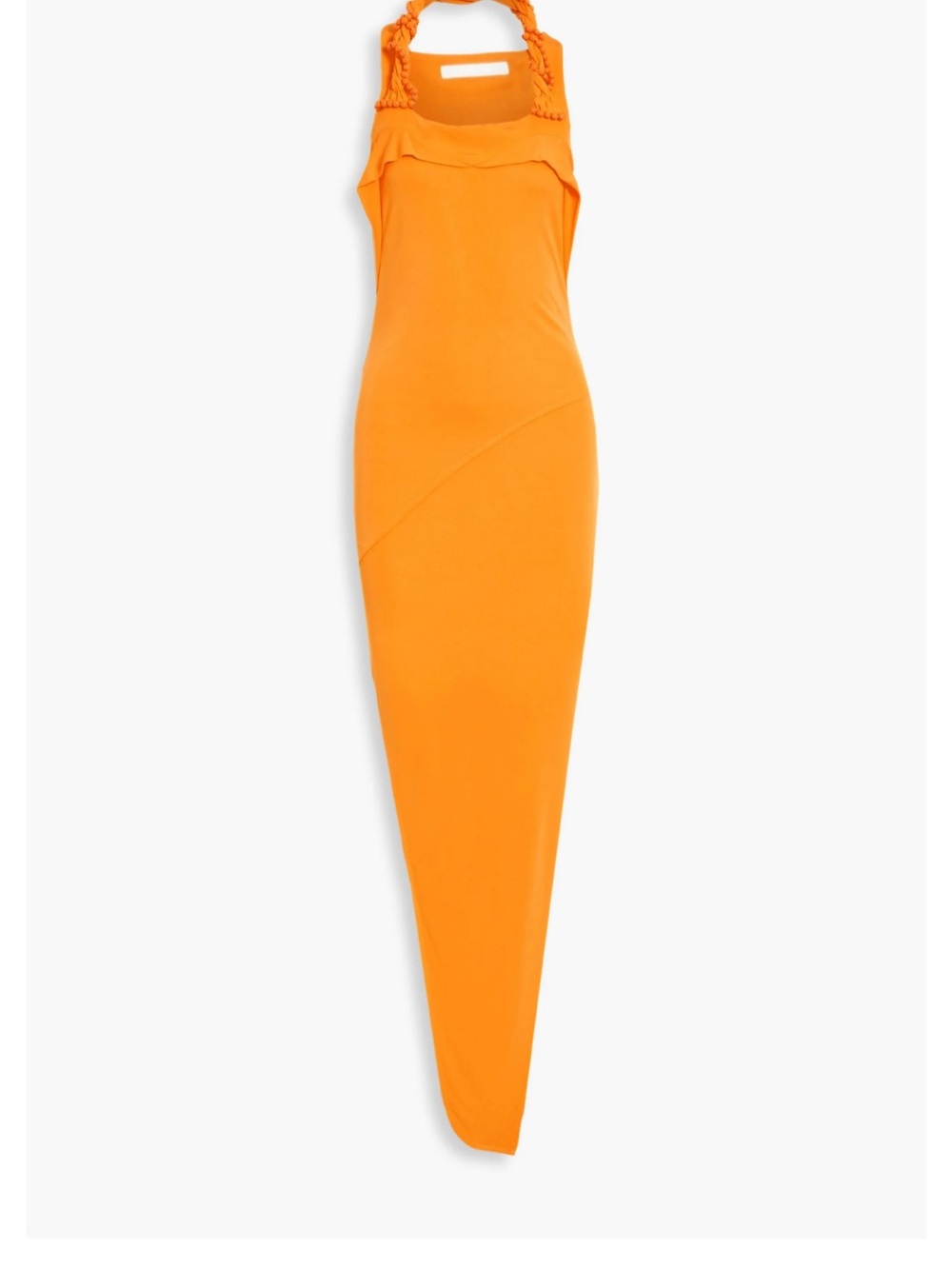 Helmut Lang Orange Cutout Embellished Stretch-Knit Maxi Dress